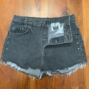 Levi’s x LF Furst Of A Kind Grey Jean Shorts with Grommets size XS / S